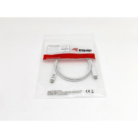 Cable Usb-c Macho Usb-c Macho Usb 3.2 1m Transferencia 5g 3a (60w) Color Blanco