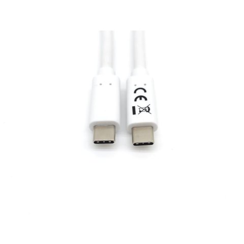 Cable Usb-c Macho Usb-c Macho Usb 3.2 1m Transferencia 5g 3a (60w) Color Blanco