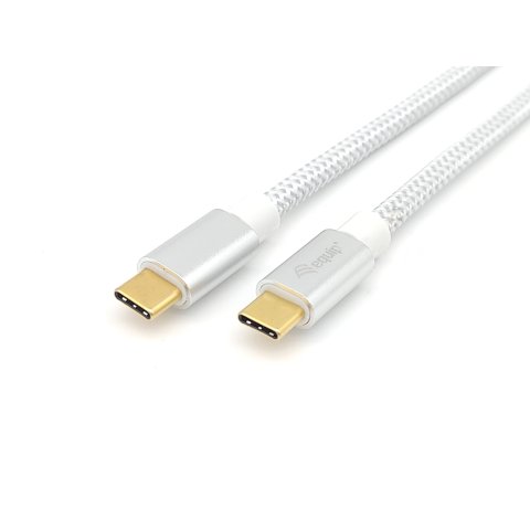 Cable Usb-c Macho Usb-c Macho Usb 3.2 1m Transferencia 10g 5a (100w) Color Blanco