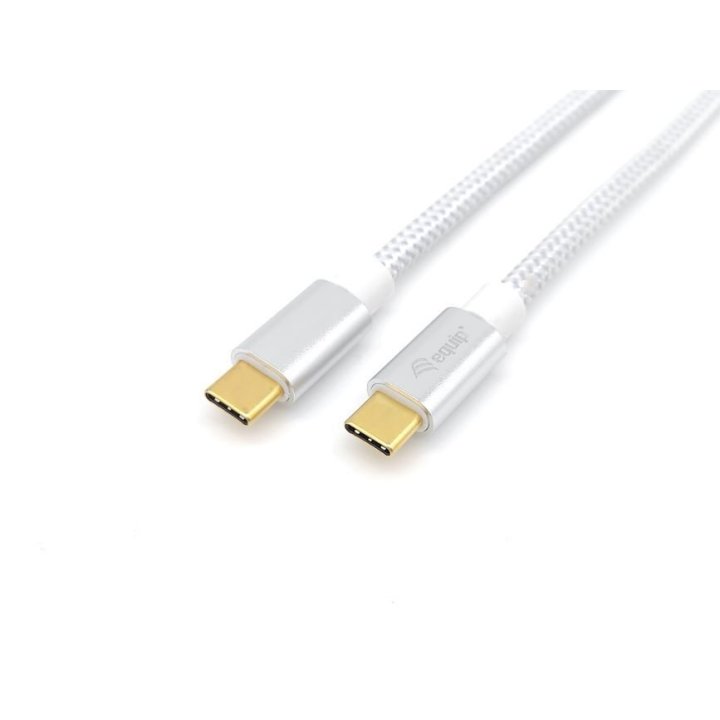 Cable Usb-c Macho Usb-c Macho Usb 3.2 1m Transferencia 10g 5a (100w) Color Blanco