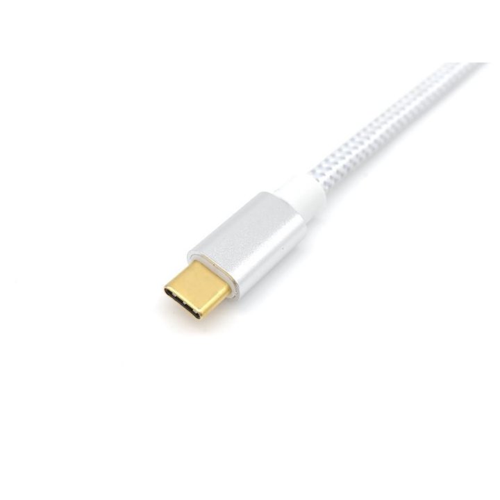 Cable Usb-c Macho Usb-c Macho Usb 3.2 1m Transferencia 10g 5a (100w) Color Blanco