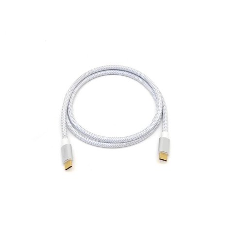 Cable Usb-c Macho Usb-c Macho Usb 3.2 0.5m Transferencia 10g 5a (100w) Color Blanco