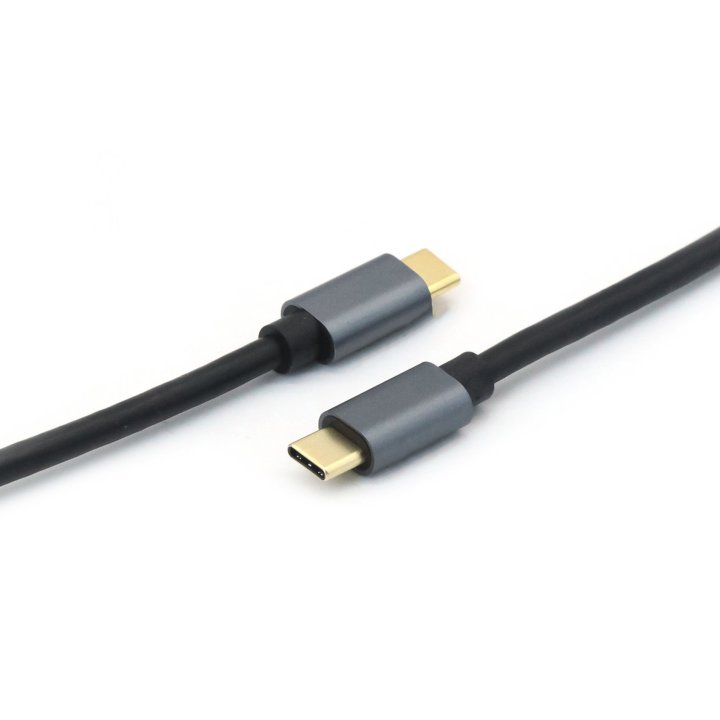 Cable Usb-c Macho Usb-c Macho Usb 3.2 0.5m Transferencia 10g 5a (100w) Color Negro