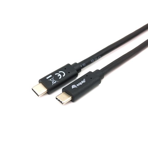 Cable Usb-c Macho Usb-c Macho Usb 3.2 2m Transferencia 5g 3a Color Negro