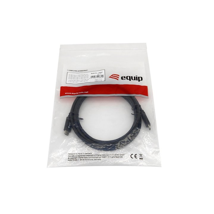 Cable Usb-c Macho Usb-c Macho Usb 3.2 2m Transferencia 5g 3a Color Negro