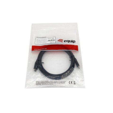 Cable Usb-c Macho Usb-c Macho Usb 3.2 1m Transferencia 5g 3a Color Negro