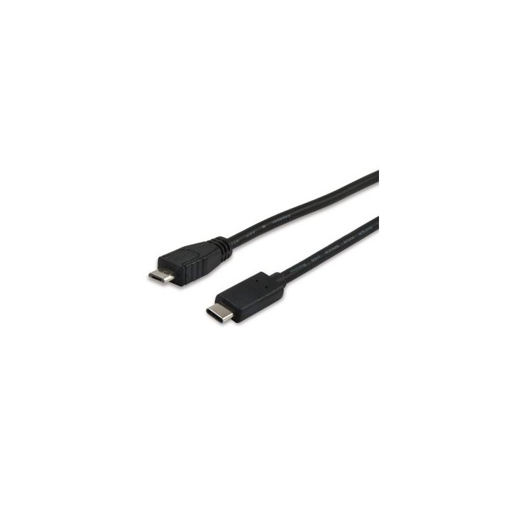 Cable Usb-c A Usb Micro B Macho 1 Metro Equip 12888407 Para Carga (3a) O Datos (480mb s)