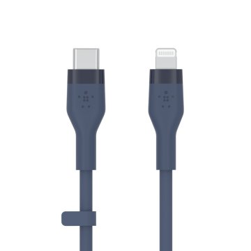 Cable Belkin Caa009bt1mbl Usb-c A Lightning Silicona Clip 1m Azul