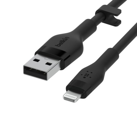 Cable Belkin Caa008bt1mbk Usb-a A Lightning Silicona Clip 1m Negro
