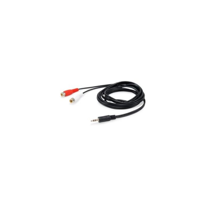 Cable Audio Mini Jack 3.5mm Macho A 2 Rca Hembra 2.5m