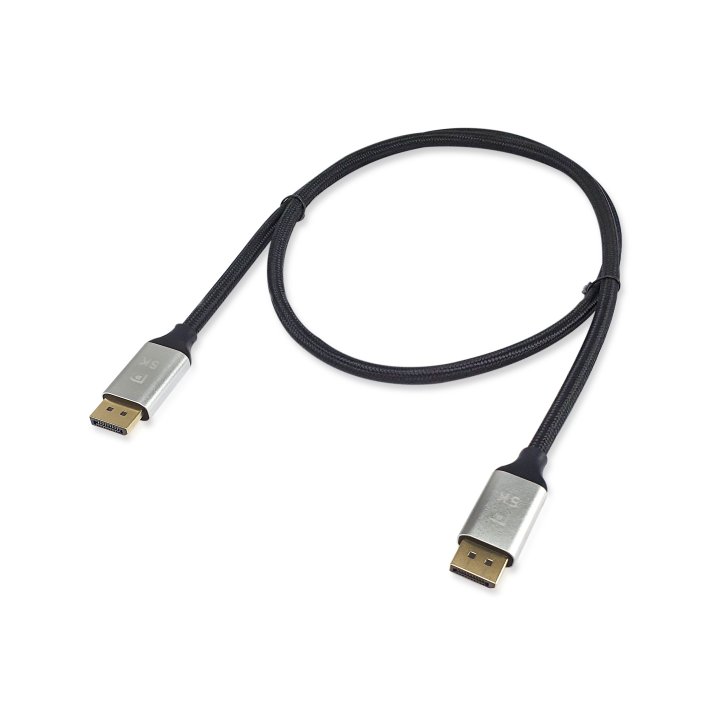 Cable Displayport A Displayport Premium 1.4 8k 60hz 1m Malla Algodón Trenzado Y Conector Aluminio Equip 119261