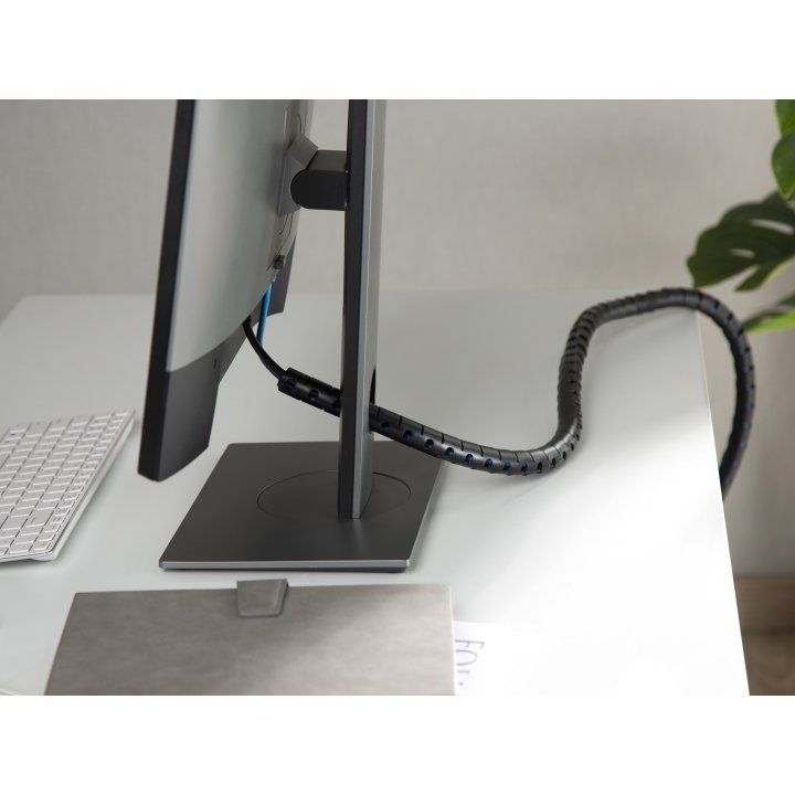 Organizador De Cables En Espiral Equip 650867 Con Clip 1 Metro Color Negro