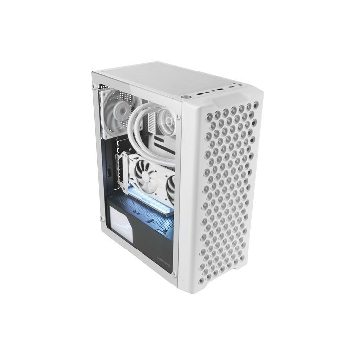 Caja Atx Semitorre Mars Gaming Mciprow Ventana Lateral 2x3.5" 4xssd 1xusb3.0 2xusb2.0 Audio Blanca