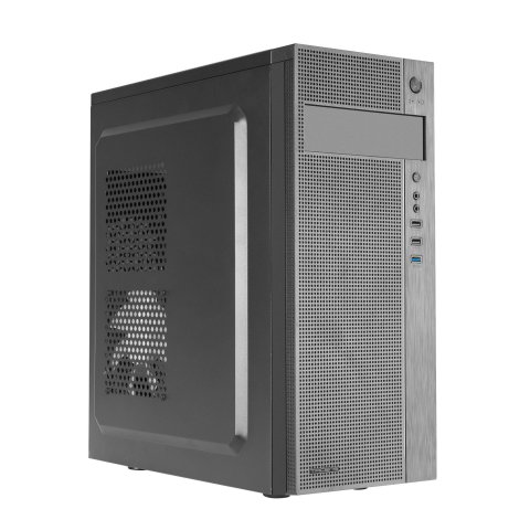 Caja Atx Semitorre Tacens Ferrox Black Frontal Con Diseño De Rejilla Bahia Externa 5.25" 2xusb 3.0 1xusb 2.0 Sin Fuente De Al