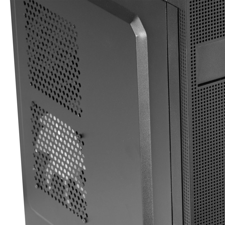 Caja Atx Semitorre Tacens Ferrox Black Frontal Con Diseño De Rejilla Bahia Externa 5.25" 2xusb 3.0 1xusb 2.0 Sin Fuente De Al