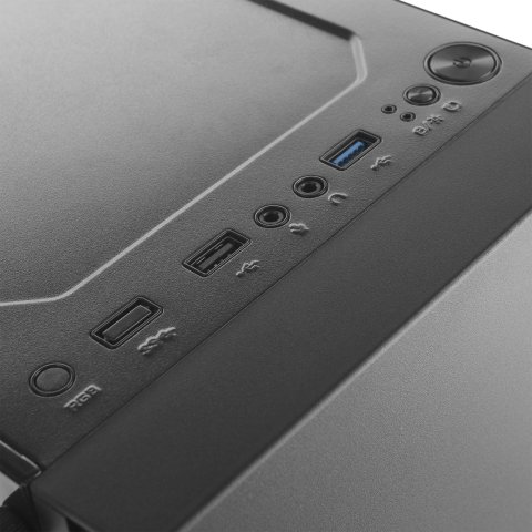 Caja Atx Semitorre Mars Gaming Mcn2 Color Grafito Frontal Liso Ventana Lateral Completa Sin Fuente De Alimentacion