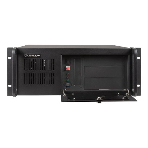 Caja Rack 19" 4u Unyka Uk 4229 Evo Forntal Con Puerta De Seguridad Filtro Antipolvo Usb 3.0 Sin Fuente De Alimentación
