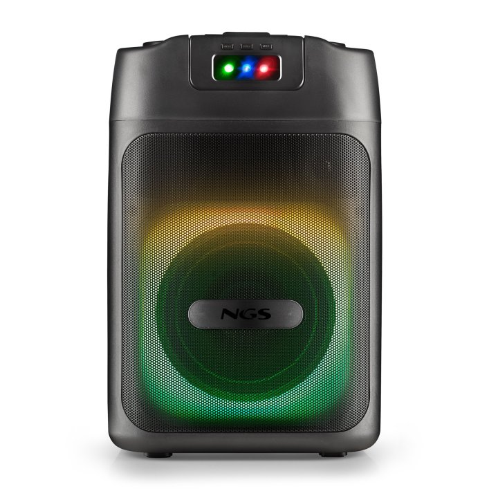 Altavoz Portatil Ngs Wild Club  80w Con Luces Láser Compatible Con Tecnología Bt Y Tws.  Bateria