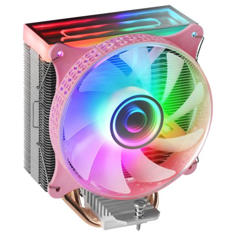 Ventilador Con Disipador De Cpu Mars Gaming Mcpu-vr Pink Diseño Doble Espejo Infinito 4 Headpipes Tdp 180w Ventilador Argb Mu
