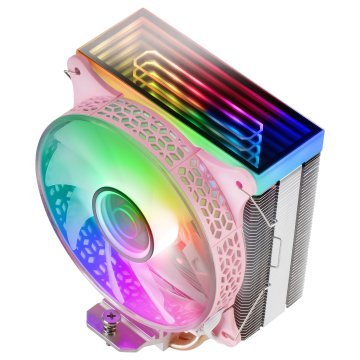 Ventilador Con Disipador De Cpu Mars Gaming Mcpu-vr Pink Diseño Doble Espejo Infinito 4 Headpipes Tdp 180w Ventilador Argb Mu 2