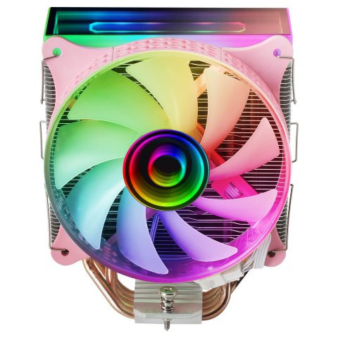 Ventilador Con Disipador De Cpu Mars Gaming Mcpu-vr Pink Diseño Doble Espejo Infinito 4 Headpipes Tdp 180w Ventilador Argb Mu