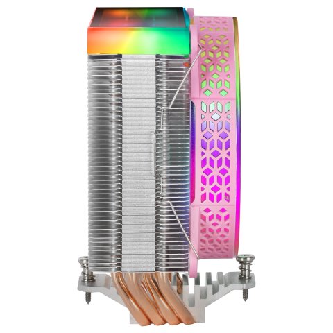 Ventilador Con Disipador De Cpu Mars Gaming Mcpu-vr Pink Diseño Doble Espejo Infinito 4 Headpipes Tdp 180w Ventilador Argb Mu