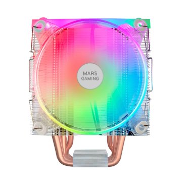 Ventilador Con Disipador Para Cpu Mars Gaming Mcpu66 Iluminacion Triple Argb 6 Heatpipes Disipador De Aluminio 2xventilador P 2