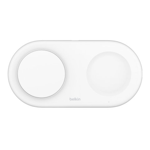 Base De Carga Inalambrica Doble Belkin Wiz021vfwh 15w Qi2 Boost Charge Color Blanco