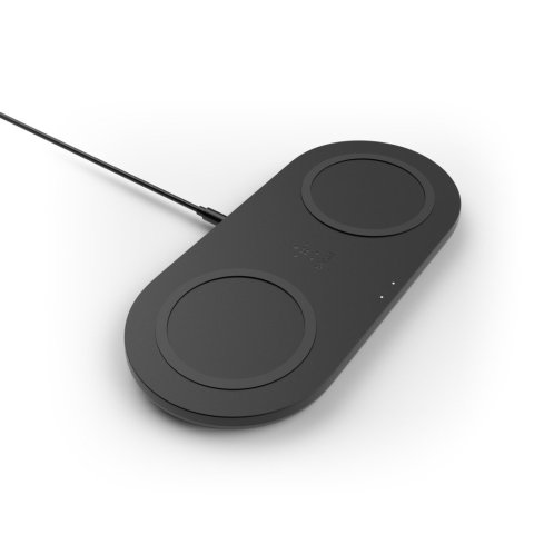 Base De Carga Inalámbrica Doble Belkin Wiz002vfbk 10w Boost Charge Color Negro
