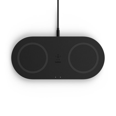 Base De Carga Inalámbrica Doble Belkin Wiz002vfbk 10w Boost Charge Color Negro