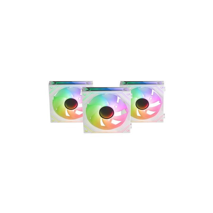 Kit 2xventilador Interno Arg Dinamico Mars Gaming Mf-linkfinity Kit White Modulares Pwm 120mm 360º Ventilador Y Marco Ilumina