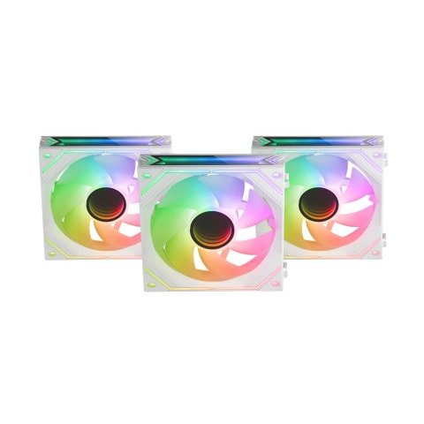 Kit 2xventilador Interno Arg Dinamico Mars Gaming Mf-linkfinity Kit White Modulares Pwm 120mm 360º Ventilador Y Marco Ilumina