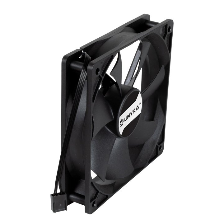 Ventilador Interno Unyka 120mm Doble Bola Connector 4 Pines Con Control De Temperatura