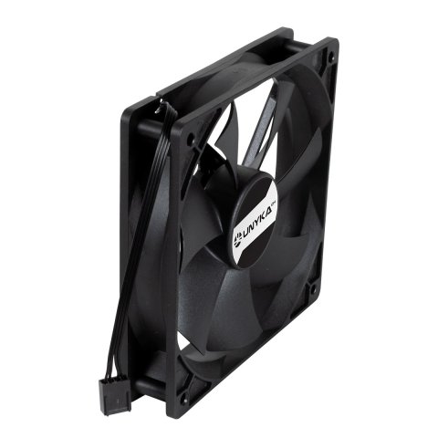 Ventilador Interno Unyka 120mm Doble Bola Connector 4 Pines Con Control De Temperatura