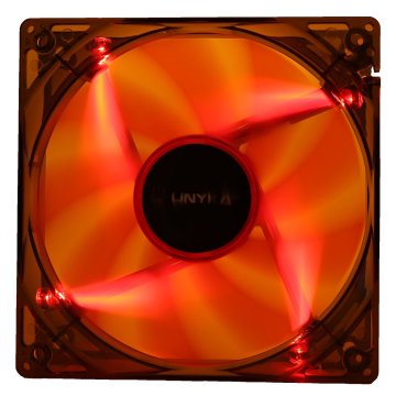 Ventilador Interno Unykach 120mm Translucido Con Led Red 9 Aspas 2