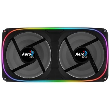 Ventilador Interno Dual 240x120mm Aerocool Astro Argb 2xventilador 120mm Diseño En Fibra De Carbono Antivibracion