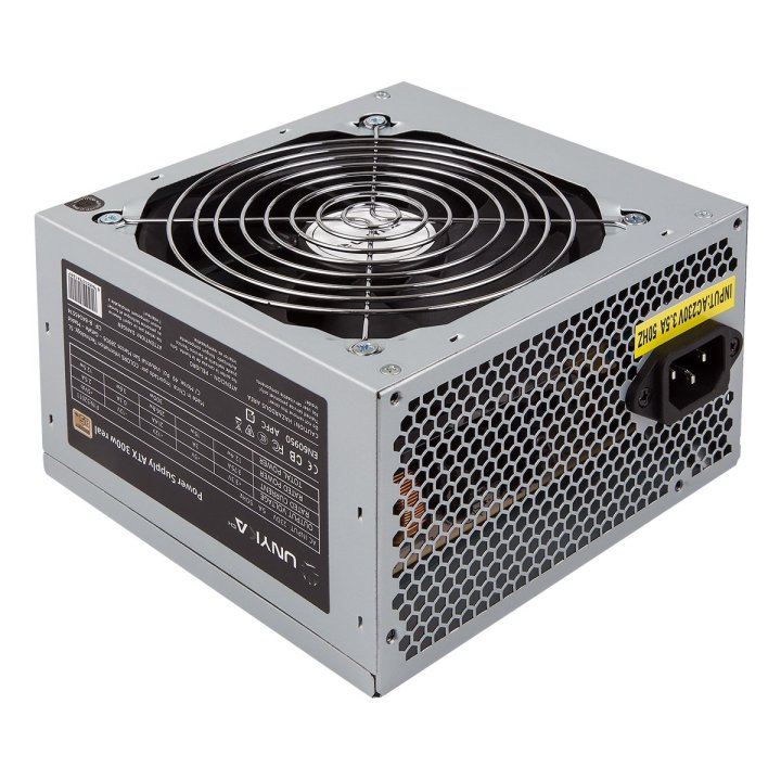 Fuente De Alimentacion Unykach Atx 52011 300w Apfc Activo Ventilador 12x12 Silencioso 85% Eficiencia Normativa Europea Erp 61