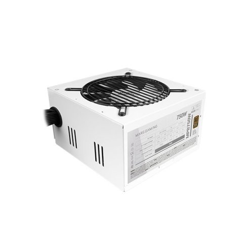 Fuente De Alimentacion Mars Gaming 750w Certificacion 80+ Bronze Pfc Activo Vent. 12cm Blanca