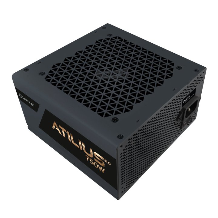 Fuente De Alimentación Unyka Atilus Atx 750w 80plus Bronze Pfc Activo Ventilador 120mm Ultra Silencioso Negra