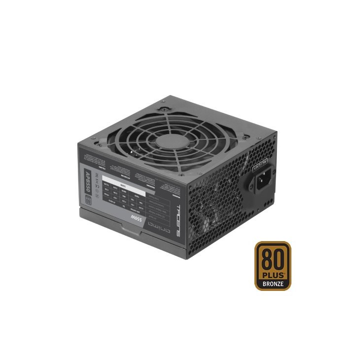 Fuente De Alimentacion Tacens Anima Apb550b Atx 80 Plus Bronze 550w Pfc Activo 14db 12cm Fan Haswell Ready Lacada En Negro