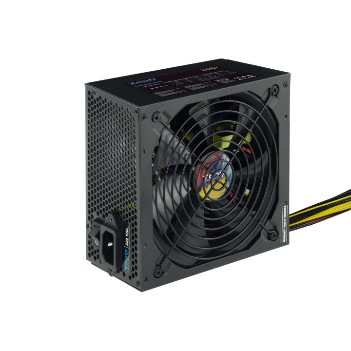 Fuente De Alimentación Tooq Tqapolo-650sp Atx Con Pfc Activo 5 Sata 3 Molex , Negro Destinada Para Reparaciones