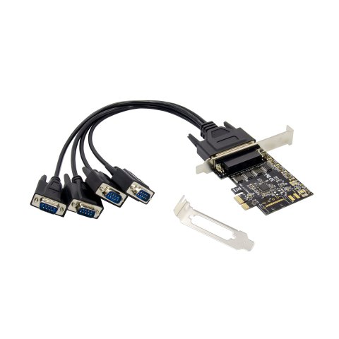 Controladora Pcie Conceptronic 4 Puertos Serie Compatible Low Profile
