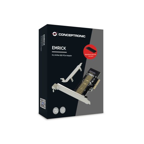 Controladora Pcie Conceptronic Emrick05bs Pcie A Disco Ssd M2 Con Disipador De Aluminio ( No Compatible M2 Clave B)