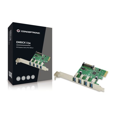 Controladora Pcie Conceptronic Emrick02g Pcie 4 Puertos Usb 3.0 Emrick U64