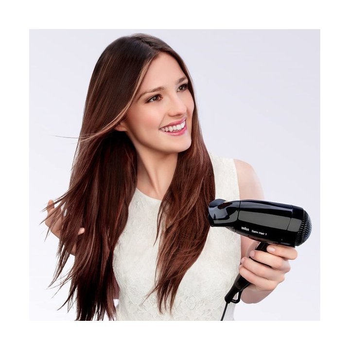 Secador De Pelo Ionico Braun Satin Hair 1 Hd130 1200w 2 Velocidades Plegable