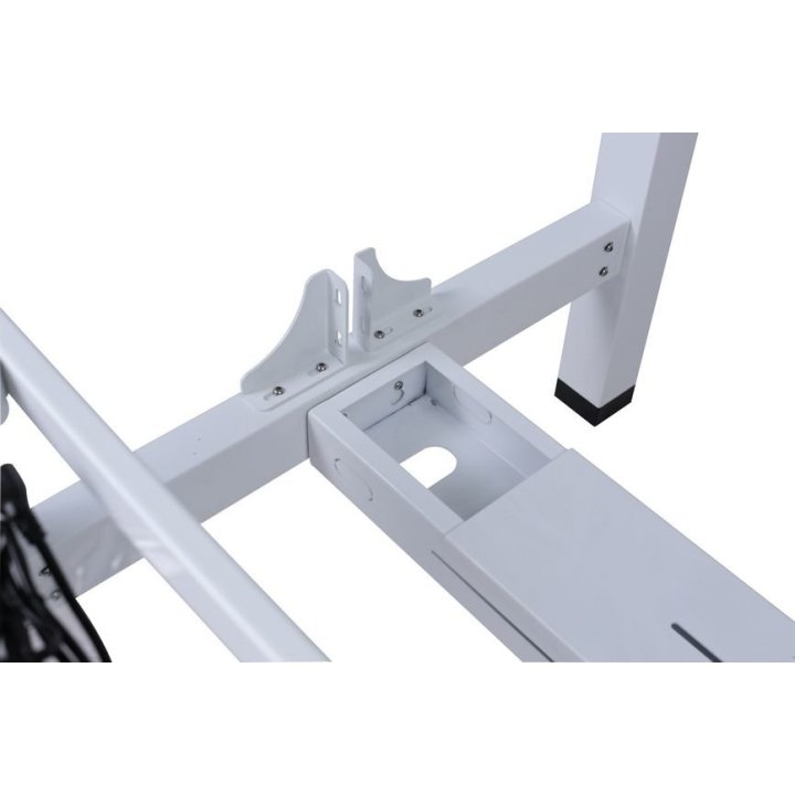 Mesa Electrica Ergonomica Doble "cara A Cara" Altura Regulable Sin Tablero Color Estructura Gris Control Tactil Altura Desde 