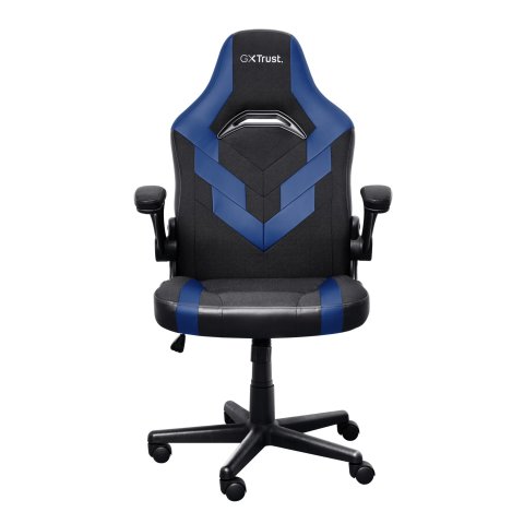 Silla Gamer Trust Gxt 703 Negra azul 25129 Elevador De Gas Clase 4 Reposabrazos Abatibles Bloqueo De Inclinacion Max. 140kg