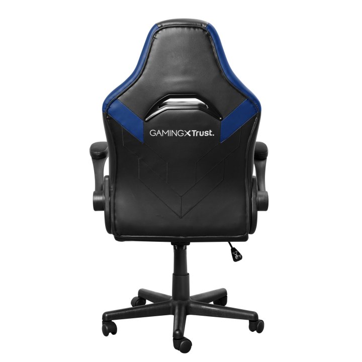 Silla Gamer Trust Gxt 703 Negra azul 25129 Elevador De Gas Clase 4 Reposabrazos Abatibles Bloqueo De Inclinacion Max. 140kg