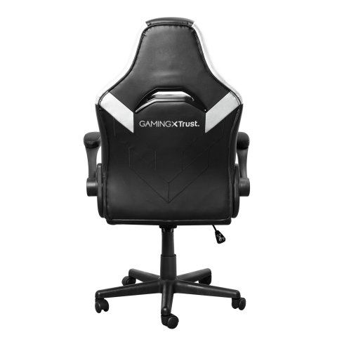 Silla Gamer Trust Gxt 703 Negra blanca 25130 Elevador De Gas Clase 4 Reposabrazos Abatibles Bloqueo De Inclinacion Max. 140kg
