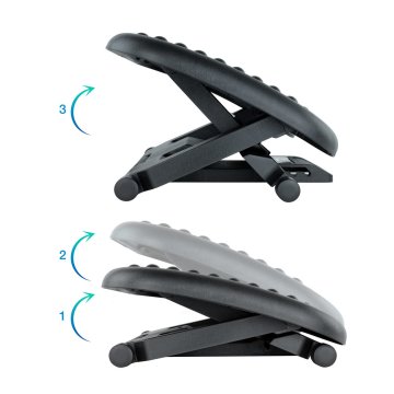 Reposapies Tooq Tqfr0603-b Ajustable En Altura E Inclinacion Color Negro 2